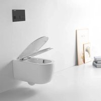 Унитаз подвесной Berges Wasserhaus Tornas Rimless + Visam Slim 525 EX-043411 (с кнопкой, с сиденьем)