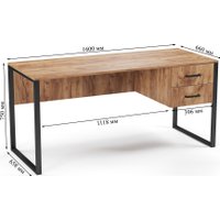 Стол Soma Slava 160x66 (дуб крафт золотой/черный)