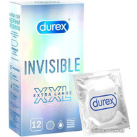 Гладкие презервативы Durex №12 Invisible XXL увеличенного размера (12 шт)