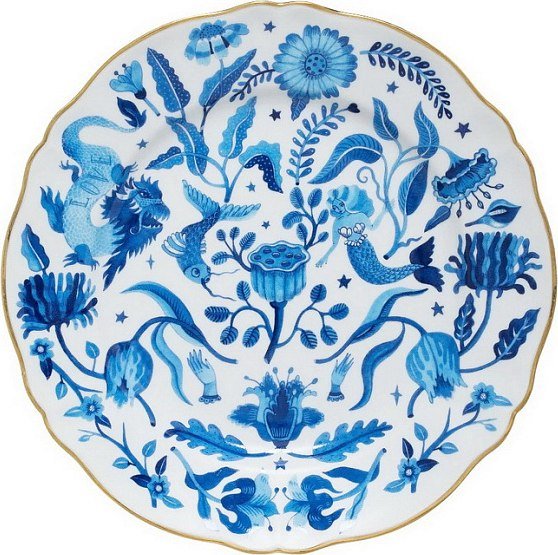 

Тарелка обеденная Bitossi Fabula FTB00051 (море)