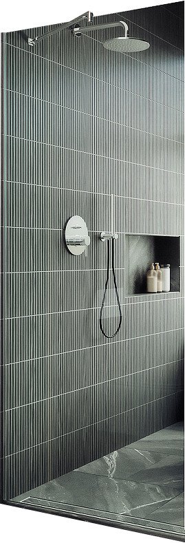 Душевая стенка MaybahGlass 195x69 MGD-701-5у (прозрачное стекло/хром матовый)