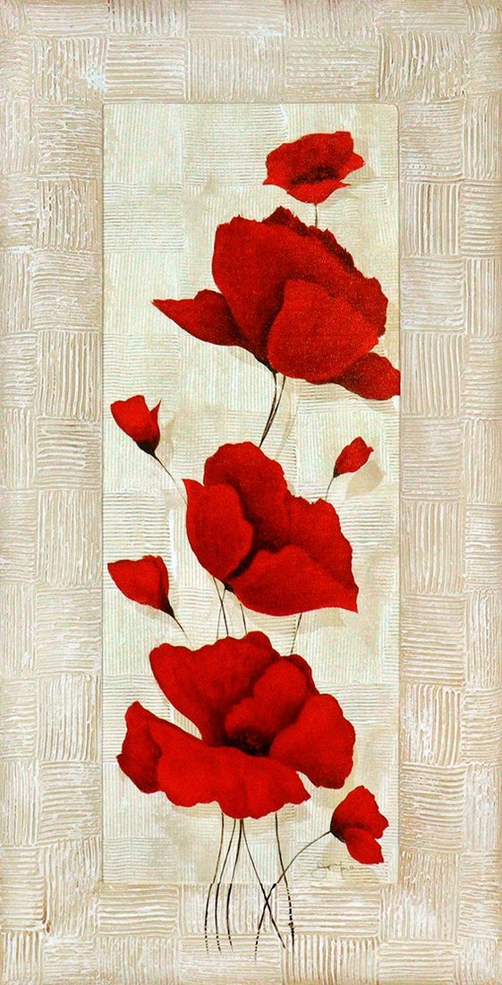 

Картина Декарт Алые маки 1 8Л0252 (в раме)