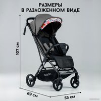 Коляска прогулочная «книга» Bubago Axi (серый)