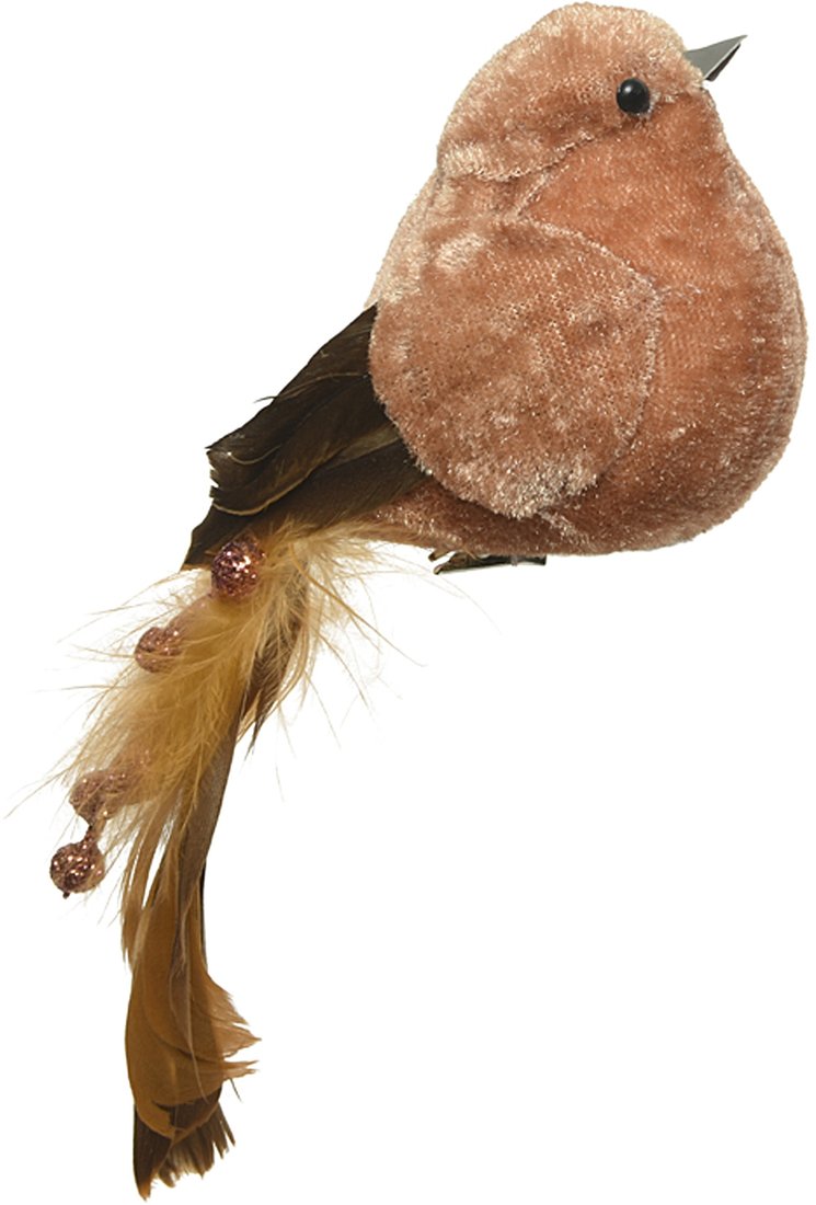 

Елочная игрушка Albero Di Natale Птичка на клипсе 6х16х6 см 521098-1 (янтарный)