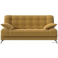 Диван Лига диванов Анна 110678 (микровельвет, желтый)