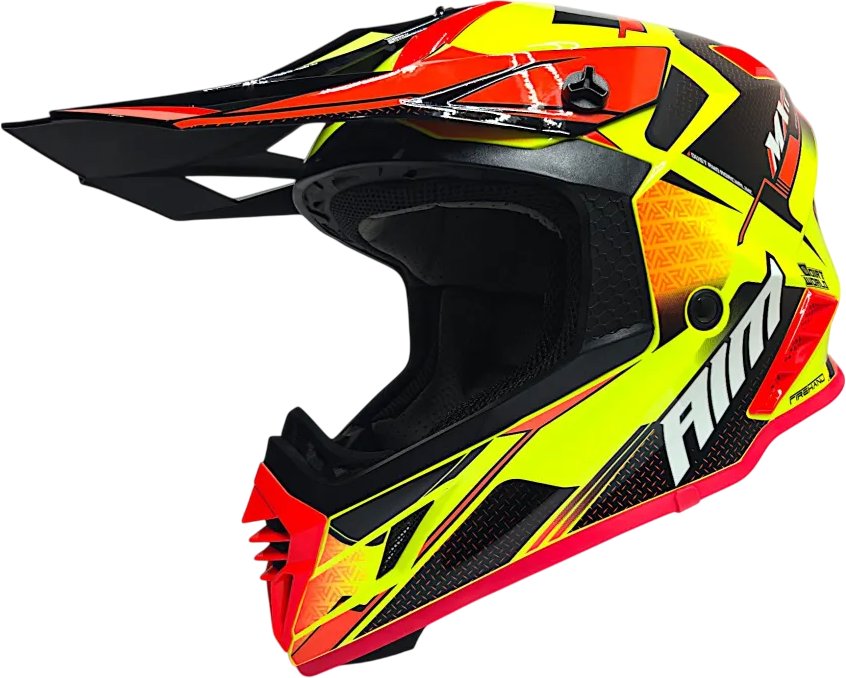 

Мотошлем AIM RH855 Fiber Glass Swift RH855S-BYB-XL (XL, желтый/черный)