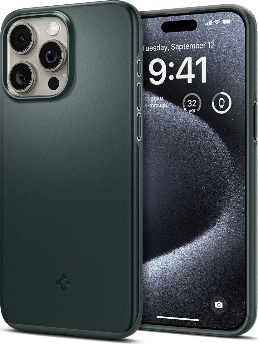 

Чехол для телефона Spigen Thin Fit для iPhone 15 Pro ACS06690 (зеленый)