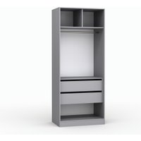 Шкаф распашной Кастанье Модерн Ш 900.2 (серый шифер)