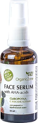

Organic Zone Сыворотка для лица с АНА-кислотами для жирной и проблемной кожи, 50 мл