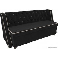Диван Лига диванов Лофт 104552 (велюр, черный)