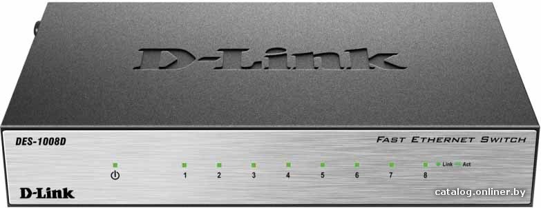 Неуправляемый коммутатор D-Link DES-1008D