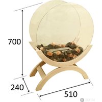 Биокамин ZeFire Iris средний светлый