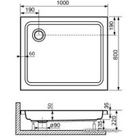 Душевой поддон RGW Style 100x80