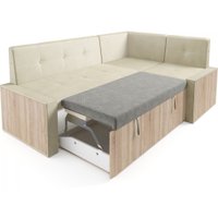 Угловой диван Мебель-АРС Таллин 191x83x121 (бархат бежевый Star Velvet 6 Light Beige)