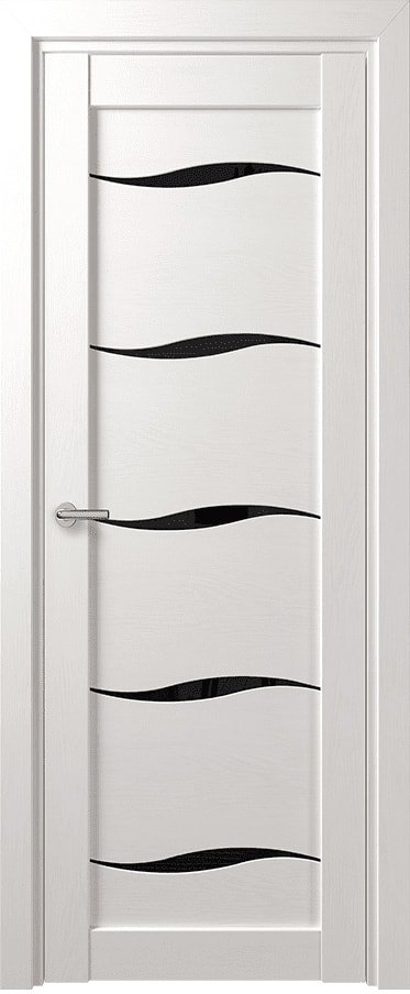 

Межкомнатная дверь Юркас Deform D1 ДО 60x200 (дуб шале снежный/lacobel черный лак)