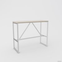 Барный стол Hype Mebel Дельта 120x55 (белый/древесина белая)