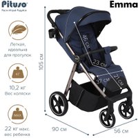 Детская коляска Pituso Emma ET6 (темно-синий)