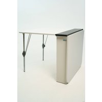 Стол-книга Stoloff Мечта 1600x850 (антрацит/белый, опоры складные, углы закругленные с роликами и ручками)