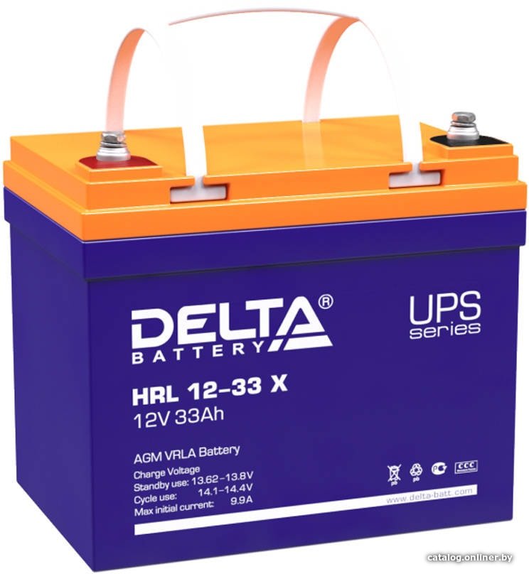 Аккумулятор для ИБП Delta HRL 12-33 X (12В/33 А·ч)