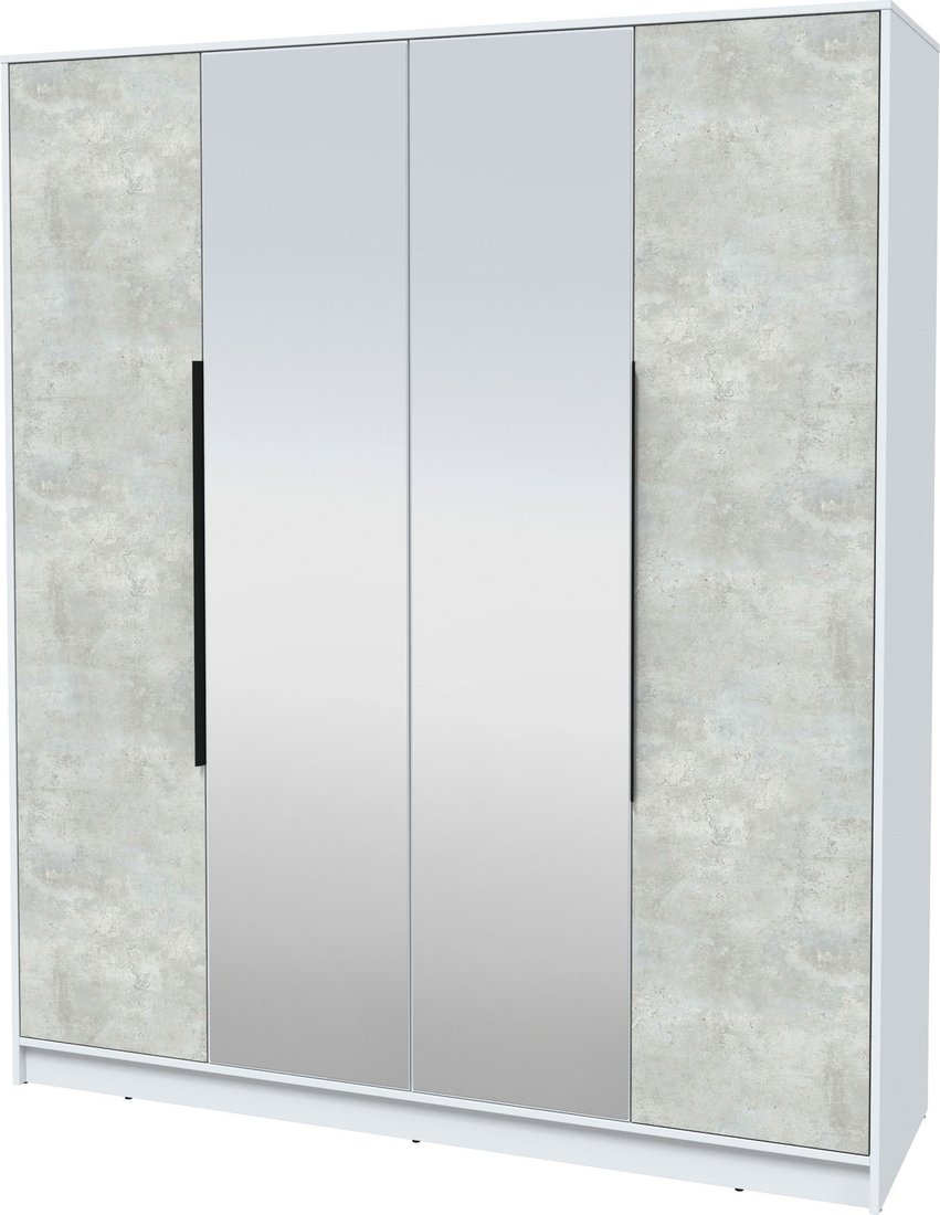 

Шкаф распашной Интерлиния Концепт КТ-Ш4з (бетон лайт/белый платинум)