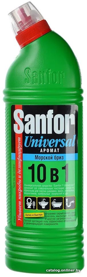 Средство для керамической плитки Sanfor Universal 10в1 Морской Бриз 750 г