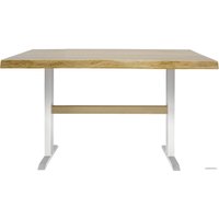 Кухонный стол Buro7 Двутавр 120 (с обзолом, дуб натуральный/белый)