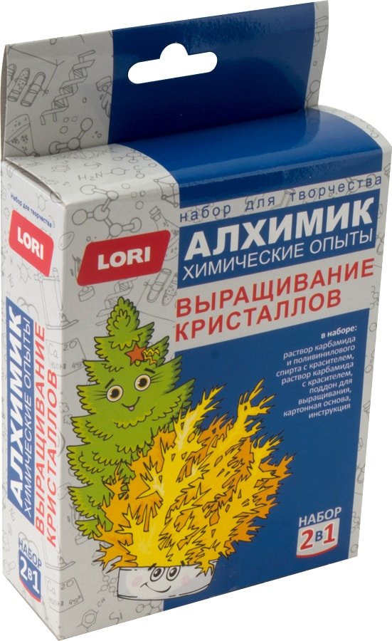 

Набор для опытов Lori Химические опыты 2 в 1. Выращивание кристаллов Оп-038