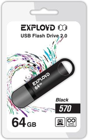 

USB Flash Exployd 570 64GB (черный) [EX-64GB-570-Black]