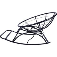 Кресло-качалка M-Group Папасан 12710401 (черный/бежевая подушка)