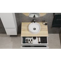  Jorno Тумба под умывальник Cossety 80 Coss.01.80/P/W-DG/JR (белый/дуб мавелла голд)