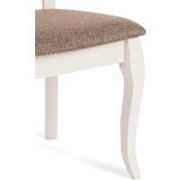 Стул TetChair Andromeda 47x55.5x107 (2шт, дерево гевея/Ivory White/ткань коричневая)