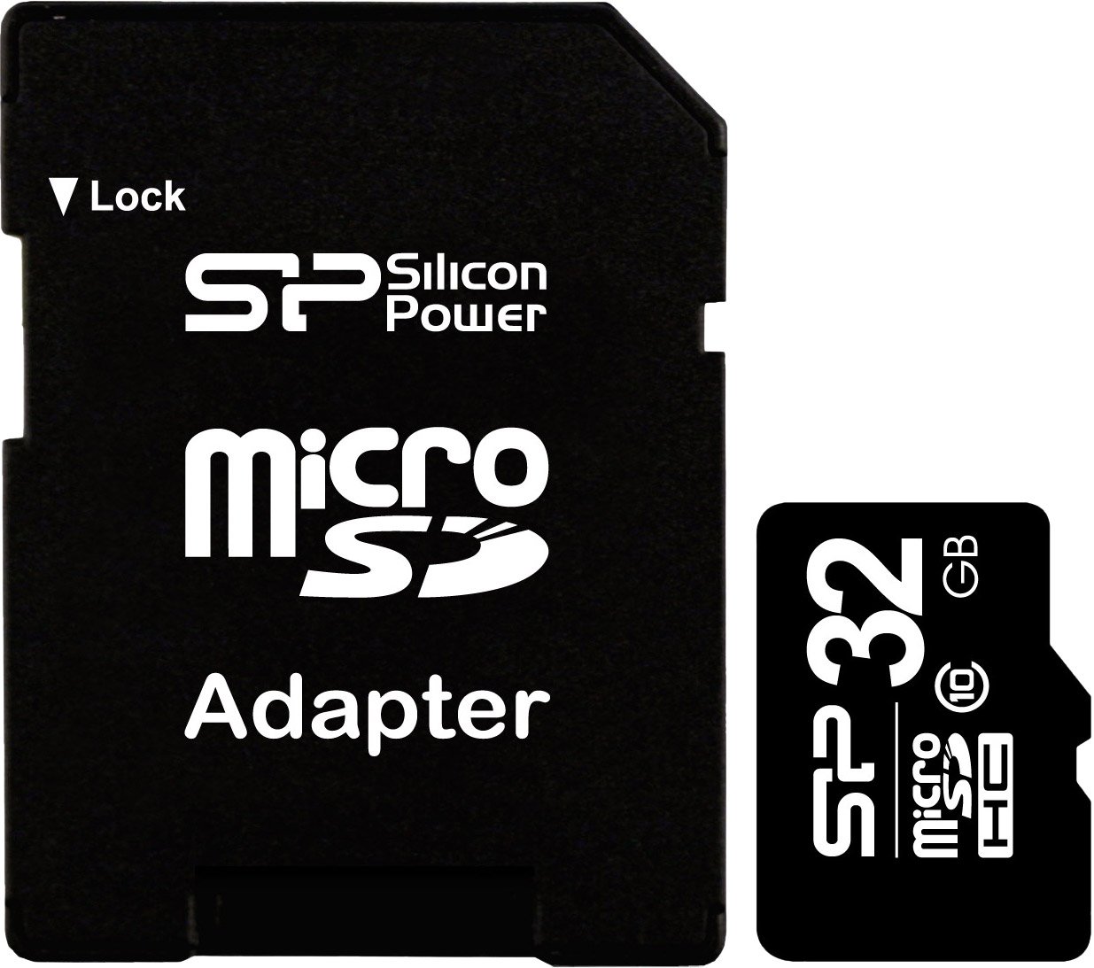 

Карта памяти Silicon-Power microSDHC (Class 10) 32GB + адаптер (SP032GBSTH010V10-SP)