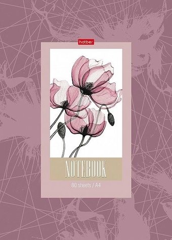 Общая тетрадь Hatber Нежность цветка 80ББ4В1_23656 (80л)