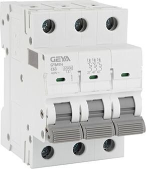 Выключатель автоматический GEYA GYM9H-3P-63C 3P 63A C 10kA 3M GYM9H3P63C
