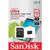 Карта памяти SanDisk Ultra microSDXC UHS-I + адаптер 200GB (SDSDQUAN-200G-G4A)