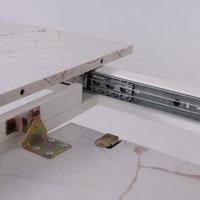 Кухонный стол Lepremo AV 1209/1 МДФ раздвижной 1200-1600x800 (Азул Оникс/белый)