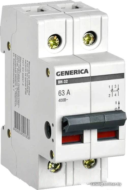 Выключатель нагрузки Generica ВН-32 2Р 63А MNV15-2-063