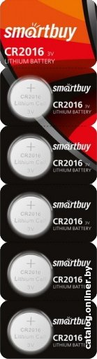 Батарейка SmartBuy Lithium CR2016 5 шт. SBBL-2016-5B
