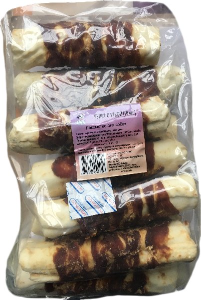 

Лакомство для собак O'dog Рулет с уткой (10 шт, 600 г)