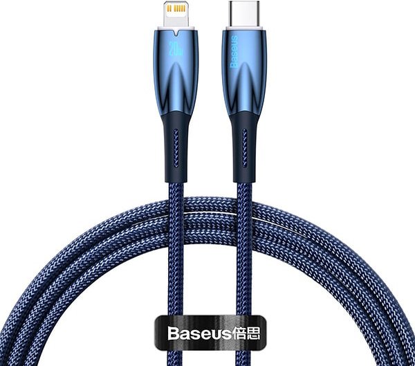 

Кабель Baseus Glimmer Series Fast Charging Data Cable Type-C - Lightning 20W CADH000003 (1 м, синий)