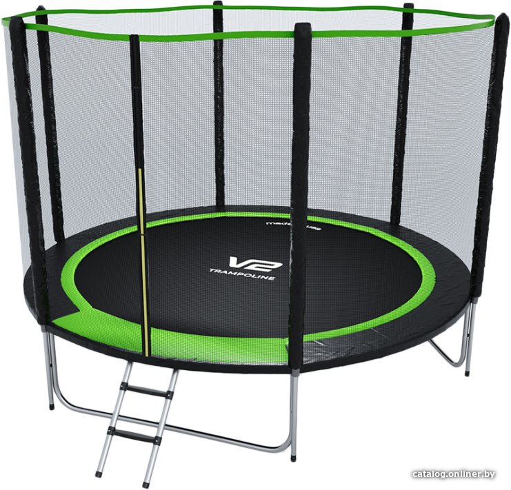 Батут V2 Trampoline Prime 10FT 312 см (с внешней сеткой и лестницей)