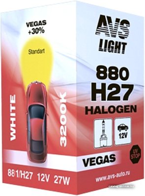 Галогенная лампа AVS Vegas H27/881 12V 27W 1шт [A78216S]