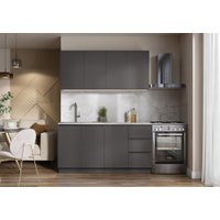 Готовая кухня Артём-Мебель Мэри СН-114 ДСП 1.6м (серый графит)