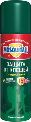 Аэрозоль против насекомых Mosquitall Защита от клещей 150 мл