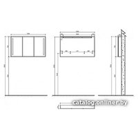  BelBagno Шкаф с зеркалом SPC-3A-DL-BL-1200