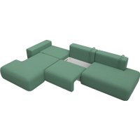 Угловой диван Лига диванов Лига-036 НПБ Модерн Лонг левый 124695L (рогожка амур зеленый)