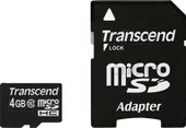 microSDHC (Class 10) 4GB + адаптер (TS4GUSDHC10)