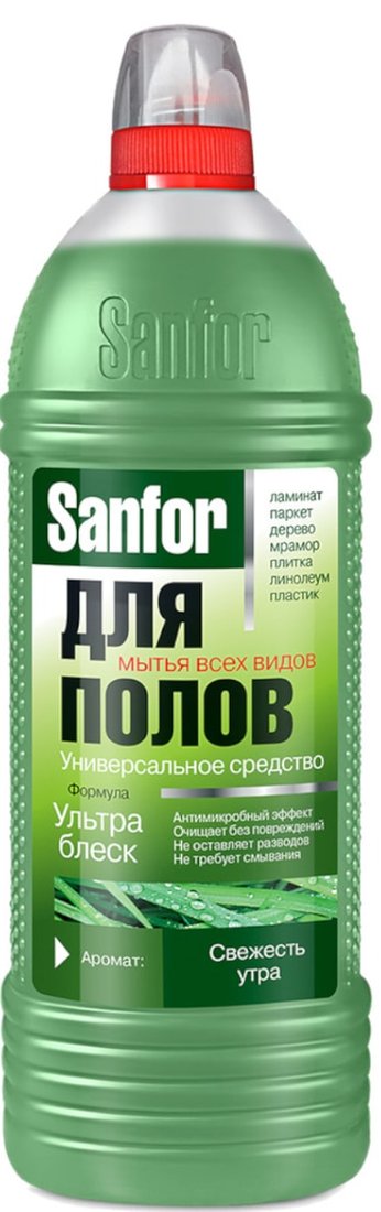 

Средство для пола Sanfor Ультра блеск Свежесть утра 1 л