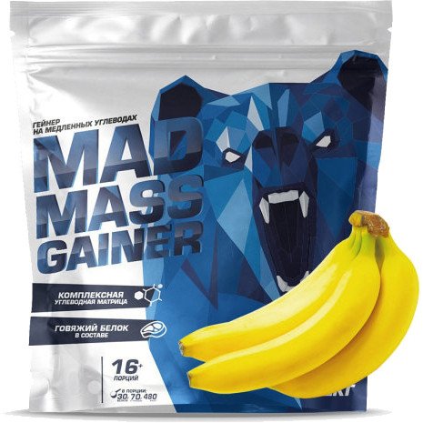 

Гейнер Siberian Nutrogunz Mad Mass Gainer MG012 (2000 г, банан)