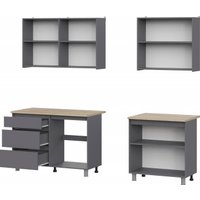 Готовая кухня Mio Tesoro Денвер 2.0м (графит серый/дуб сонома)